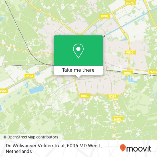 De Wolwasser Volderstraat, 6006 MD Weert Karte