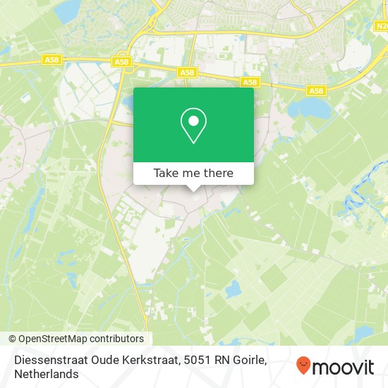 Diessenstraat Oude Kerkstraat, 5051 RN Goirle Karte