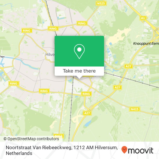 Noortstraat Van Riebeeckweg, 1212 AM Hilversum Karte