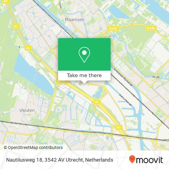 Nautilusweg 18, 3542 AV Utrecht Karte