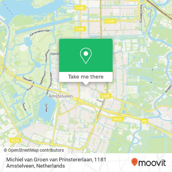 Michiel van Groen van Prinstererlaan, 1181 Amstelveen map