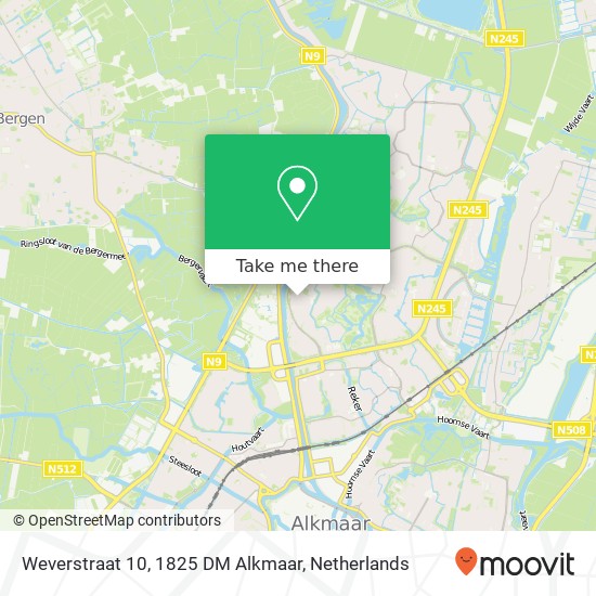 Weverstraat 10, 1825 DM Alkmaar map