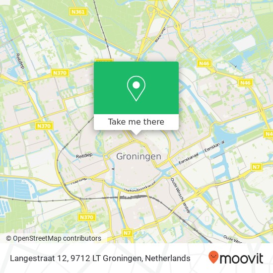 Langestraat 12, 9712 LT Groningen map