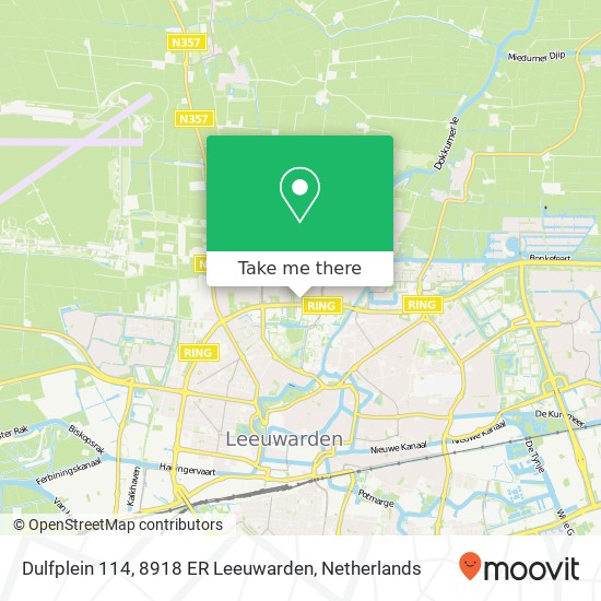 Dulfplein 114, 8918 ER Leeuwarden map