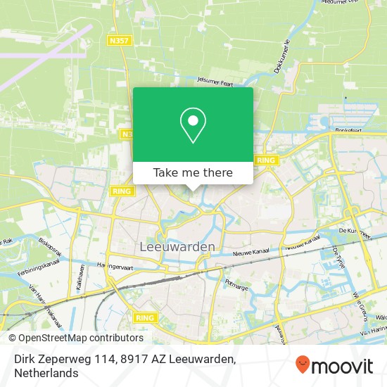 Dirk Zeperweg 114, 8917 AZ Leeuwarden map