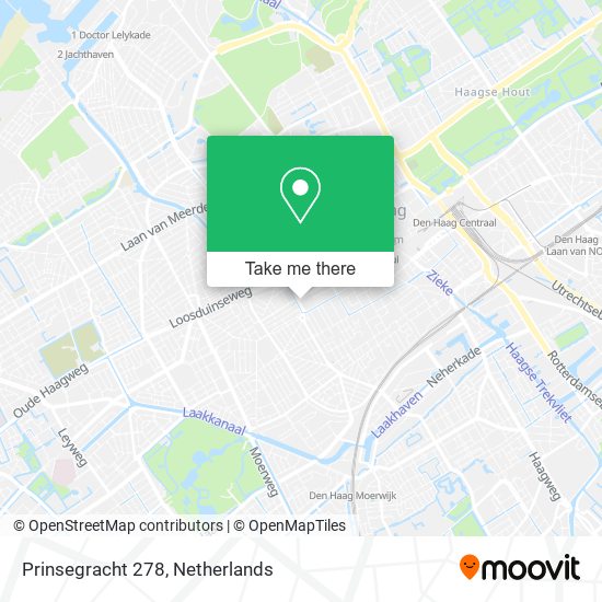 Prinsegracht 278 map