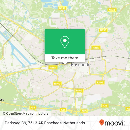 Parkweg 39, 7513 AR Enschede map