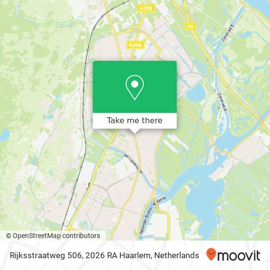 Rijksstraatweg 506, 2026 RA Haarlem map