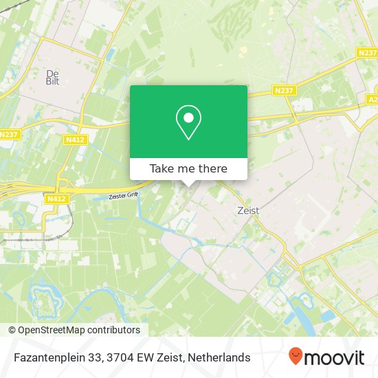 Fazantenplein 33, 3704 EW Zeist map