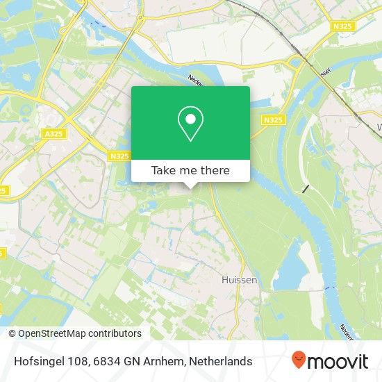 Hofsingel 108, 6834 GN Arnhem Karte