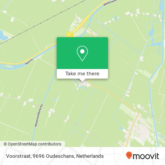 Voorstraat, 9696 Oudeschans Karte