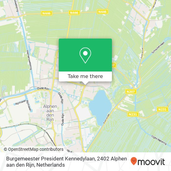 Burgemeester President Kennedylaan, 2402 Alphen aan den Rijn map