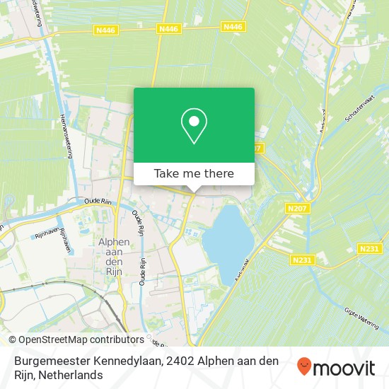 Burgemeester Kennedylaan, 2402 Alphen aan den Rijn map