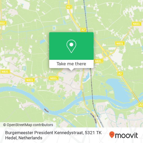 Burgemeester President Kennedystraat, 5321 TK Hedel Karte