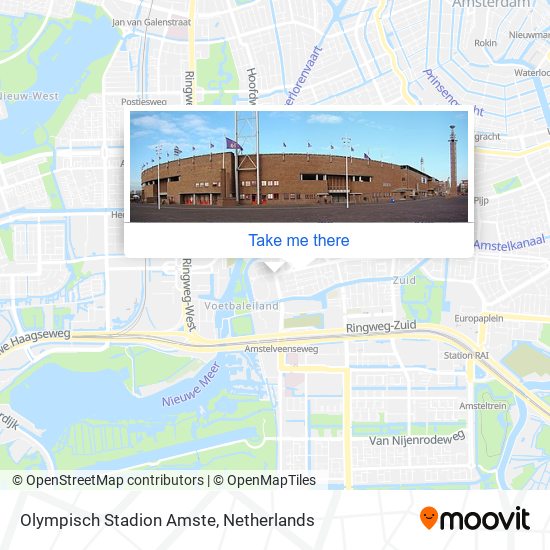 Olympisch Stadion Amste Karte