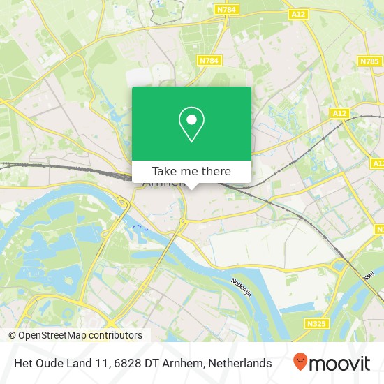 Het Oude Land 11, 6828 DT Arnhem Karte