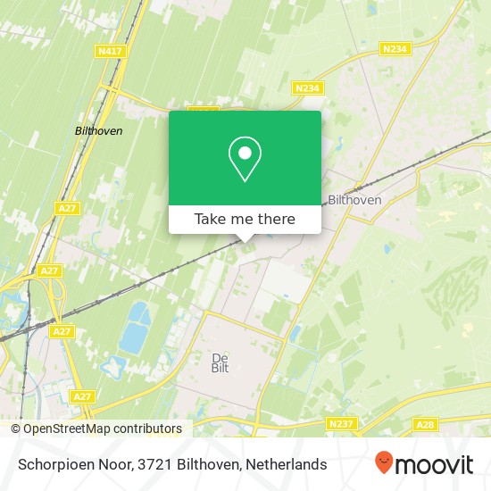 Schorpioen Noor, 3721 Bilthoven Karte