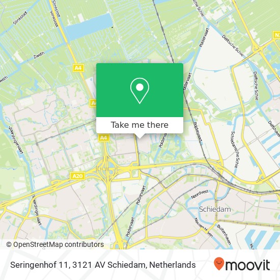 Seringenhof 11, 3121 AV Schiedam Karte