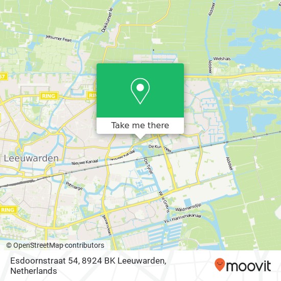 Esdoornstraat 54, 8924 BK Leeuwarden map