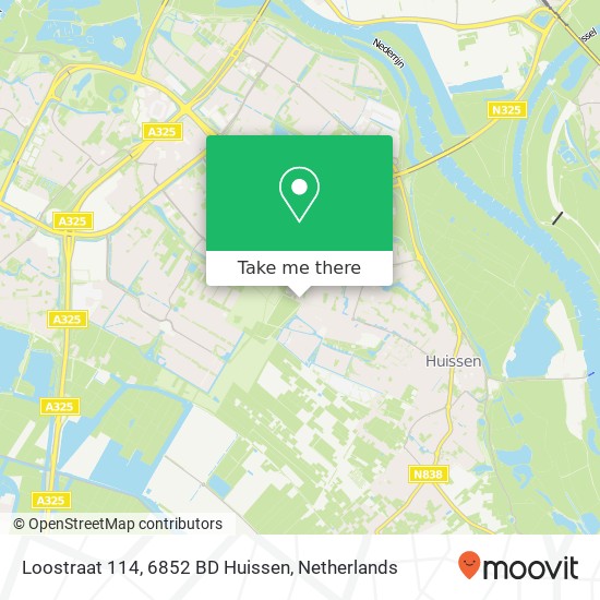 Loostraat 114, 6852 BD Huissen map