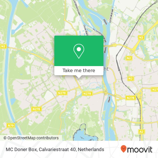 MC Doner Box, Calvariestraat 40 map