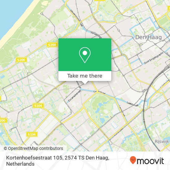 Kortenhoefsestraat 105, 2574 TS Den Haag map