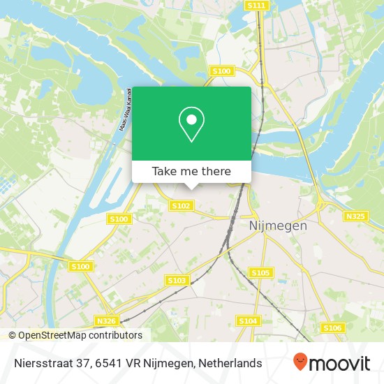 Niersstraat 37, 6541 VR Nijmegen map