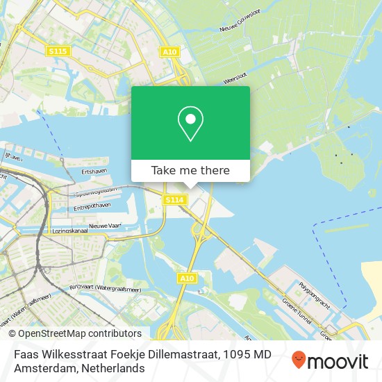 Faas Wilkesstraat Foekje Dillemastraat, 1095 MD Amsterdam Karte