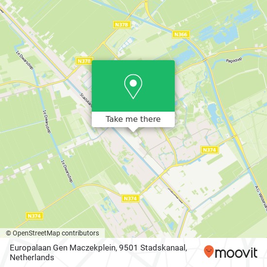 Europalaan Gen Maczekplein, 9501 Stadskanaal map