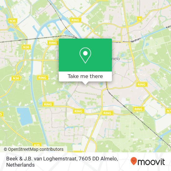 Beek & J.B. van Loghemstraat, 7605 DD Almelo map