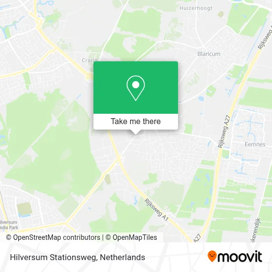Hilversum Stationsweg map