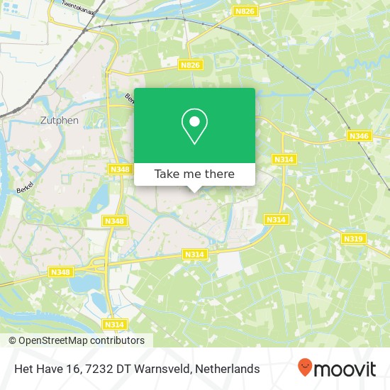 Het Have 16, 7232 DT Warnsveld map