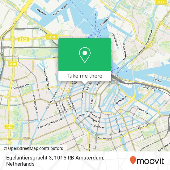 Egelantiersgracht 3, 1015 RB Amsterdam map