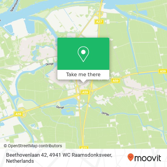 Beethovenlaan 42, 4941 WC Raamsdonksveer map