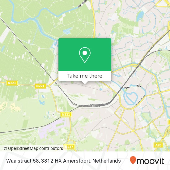 Waalstraat 58, 3812 HX Amersfoort map