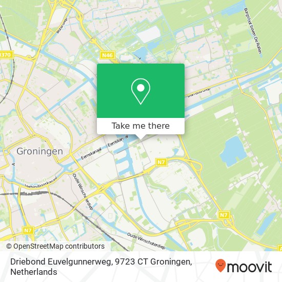 Driebond Euvelgunnerweg, 9723 CT Groningen map