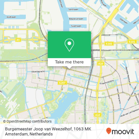 Burgemeester Joop van Weezelhof, 1063 MK Amsterdam map
