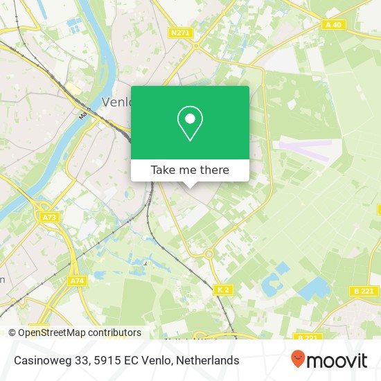 Casinoweg 33, 5915 EC Venlo map