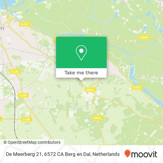 De Meerberg 21, 6572 CA Berg en Dal map