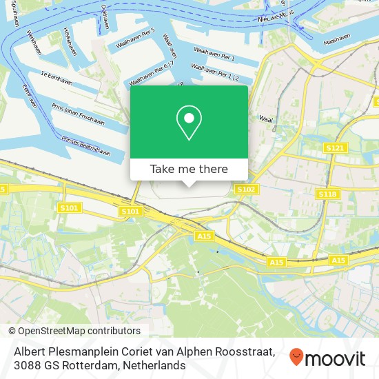 Albert Plesmanplein Coriet van Alphen Roosstraat, 3088 GS Rotterdam map