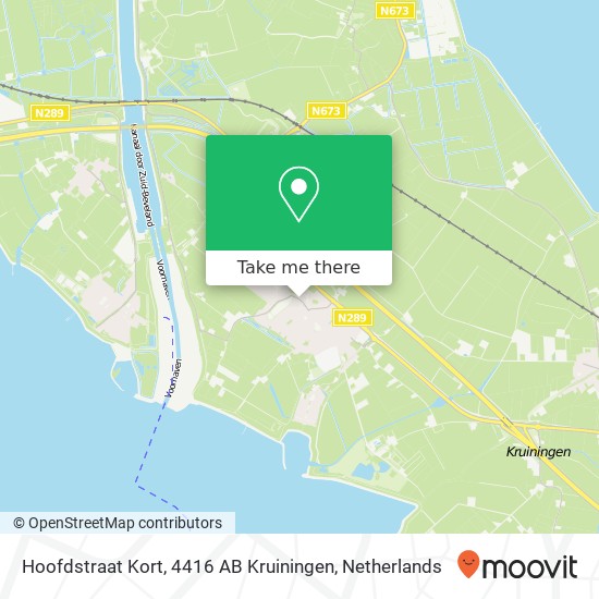 Hoofdstraat Kort, 4416 AB Kruiningen map