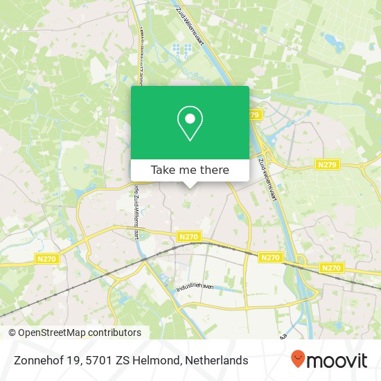 Zonnehof 19, 5701 ZS Helmond map