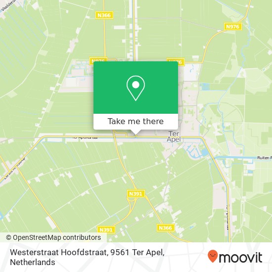 Westerstraat Hoofdstraat, 9561 Ter Apel map