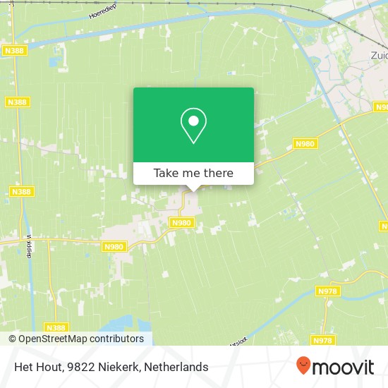 Het Hout, 9822 Niekerk map