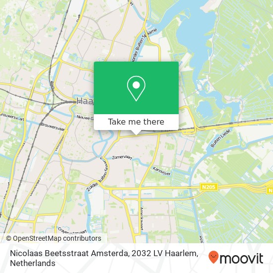 Nicolaas Beetsstraat Amsterda, 2032 LV Haarlem map