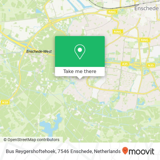 Bus Reygershoftehoek, 7546 Enschede map