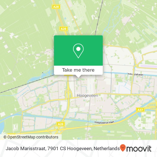 Jacob Marisstraat, 7901 CS Hoogeveen Karte