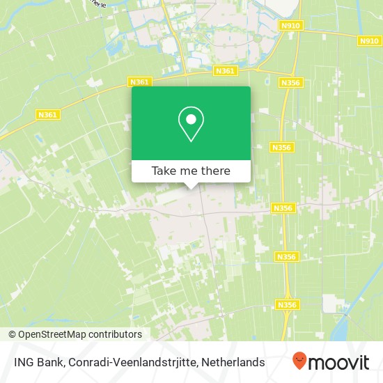 ING Bank, Conradi-Veenlandstrjitte map