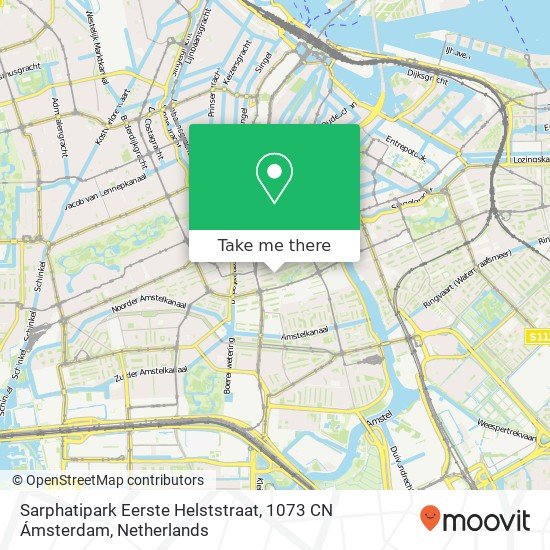 Sarphatipark Eerste Helststraat, 1073 CN Ámsterdam Karte