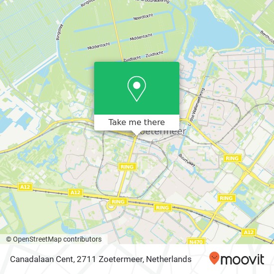 Canadalaan Cent, 2711 Zoetermeer map